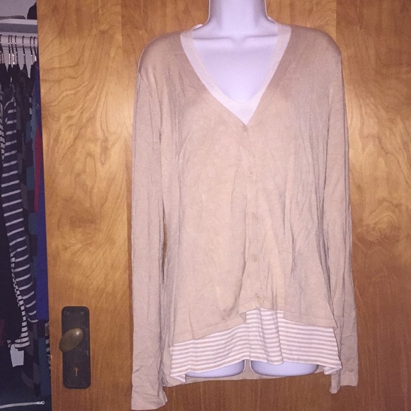 Tan & White Point Zero Limited Edition Cardigan Size XL - Picture 1 of 8